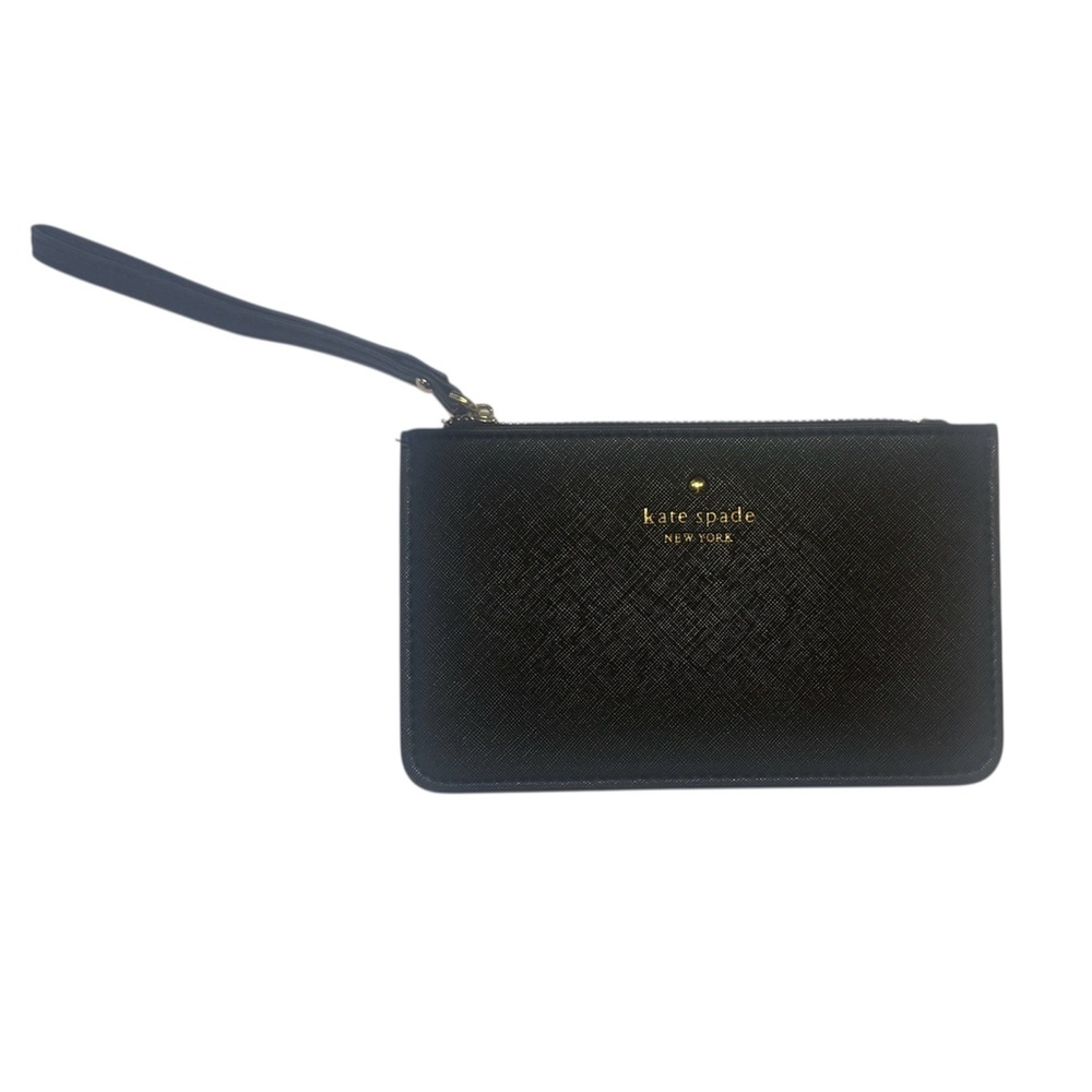 Kate Spade Black Saffiano Leather Wristlet Clutch - Picture 2 of 8